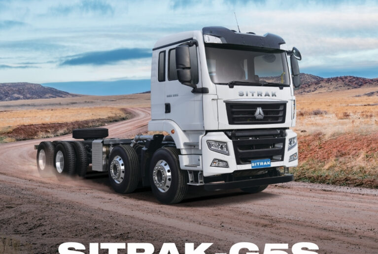 Sitrak G5S 8x4 Tipper cab and chassis Euro 6 truck by BCI Truck, powered by a Sinotruk