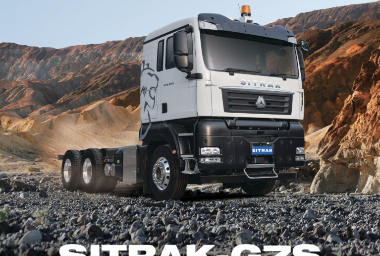 Sitrak G7S 6x4 Euro 6 tipper truck by BCI Truck, powered by a Sinotruk MC13 engine with ZF AMT transmission, heavy-duty drivetrain and advanced safety systems.